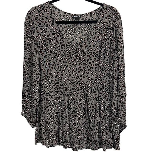 Torrid Fit And Flare Crinkle Gauze Top Size 1 - Picture 5 of 13